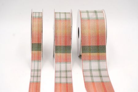 Pfirsich und Salbei Tartan Karobband_AI